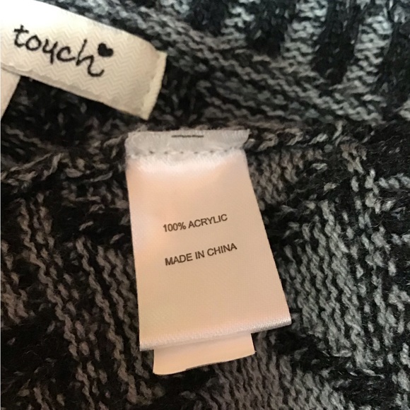 EXTRA TOUCH woman’s short sleeve winter dress sz 1X black and gray - Picture 4 of 5